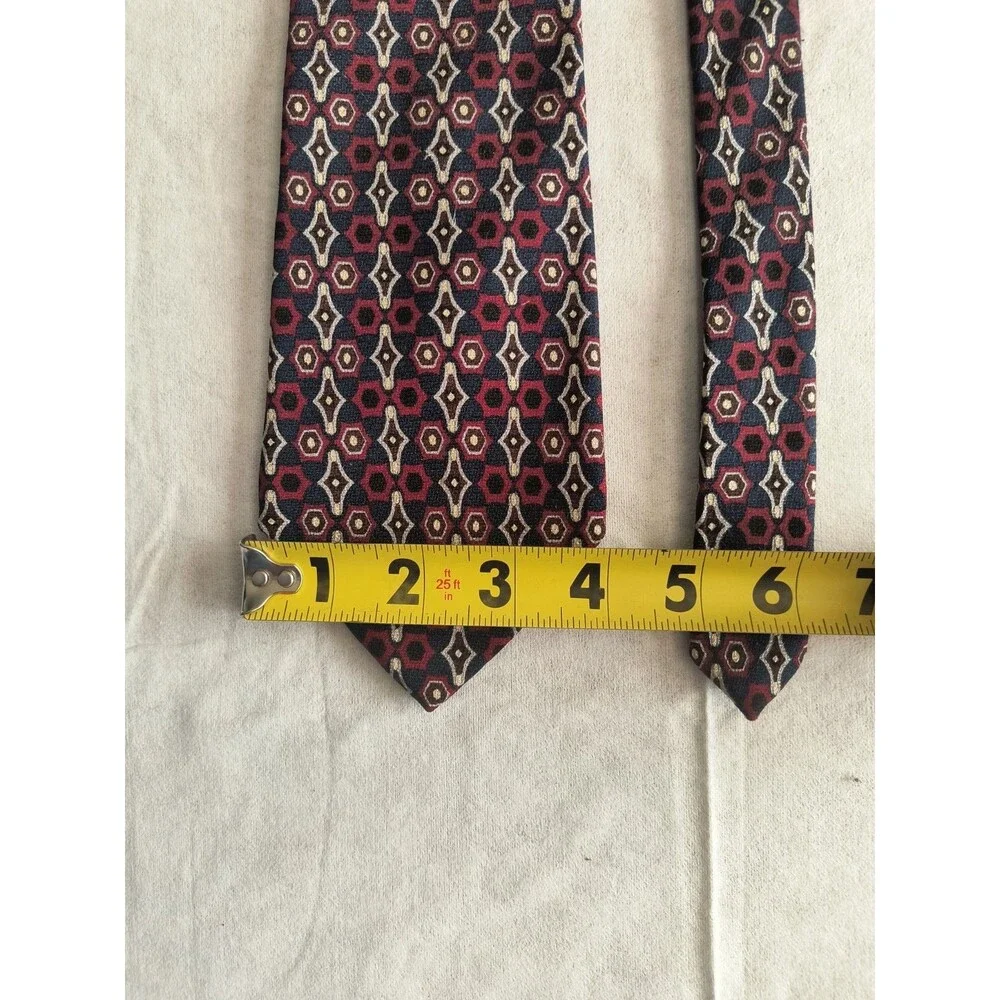 mallory church tie Mens Tall 100% Silk Vintage USA Very Good Condition